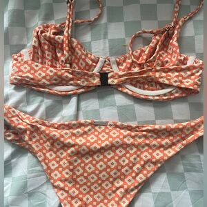 Blackbough Orange and White Bikini